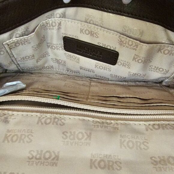 Michael Kors Brown Hamilton Whipped Leather Handbag Shoulder Bag 6 X 10 - Picture 15 of 16